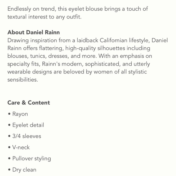 Anthropologie Daniel Rainn Cheyenne Eyelet Blouse in Teal Blue Small - Picture 10 of 10